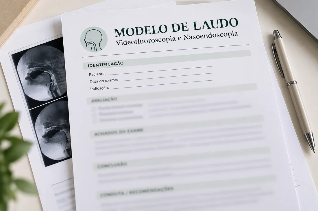 Mockup do modelo de laudo